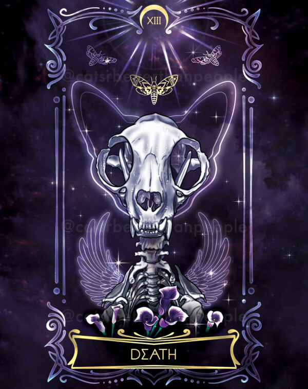 Cosmic Cat Tarot - Luxury Gold Prints - Image 4