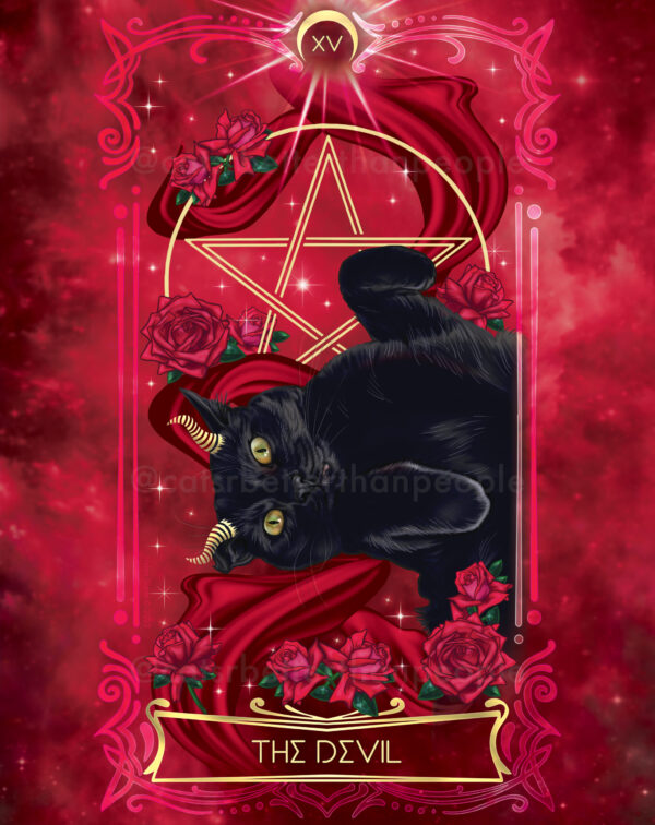 Cosmic Cat Tarot - Luxury Gold Prints - Image 5