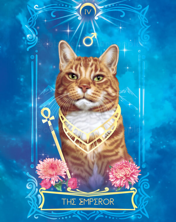 Cosmic Cat Tarot - Luxury Gold Prints - Image 6