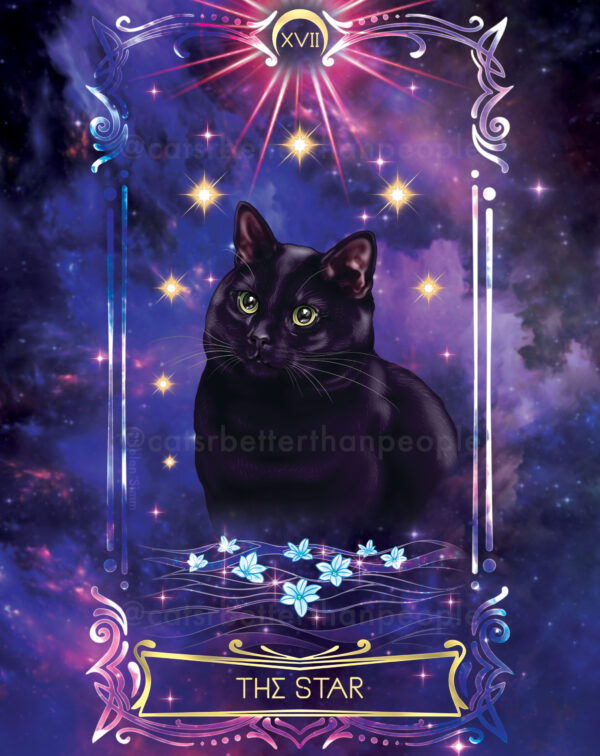 Cosmic Cat Tarot - Luxury Gold Prints - Image 15