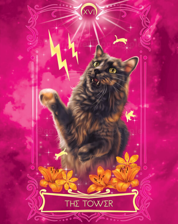 Cosmic Cat Tarot - Luxury Gold Prints - Image 19