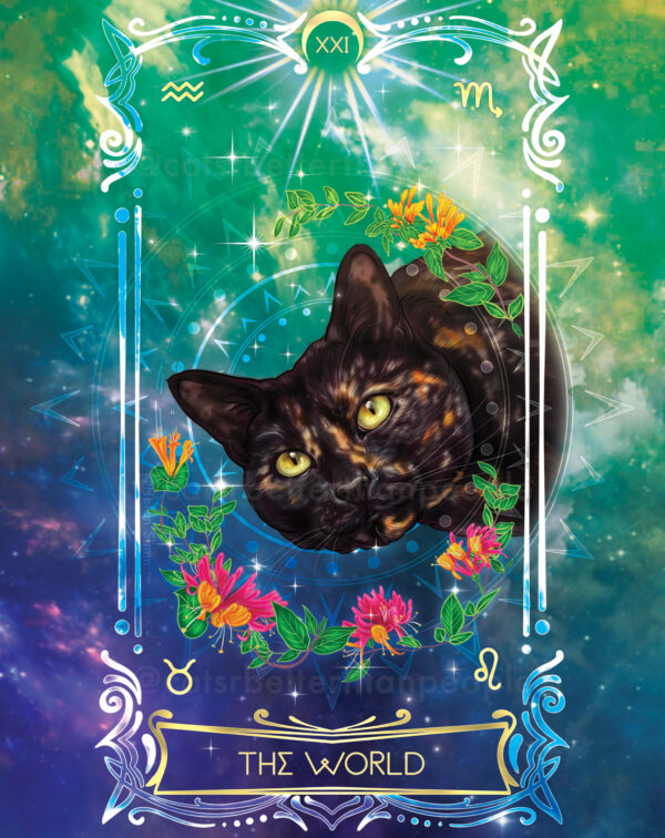 Cosmic Cat Tarot - Luxury Gold Prints - Image 21