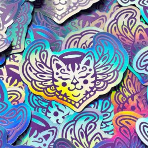 Rainbow Vinyl Angel Stickers