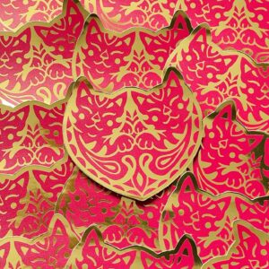 Gold Vinyl Lovers Stickers
