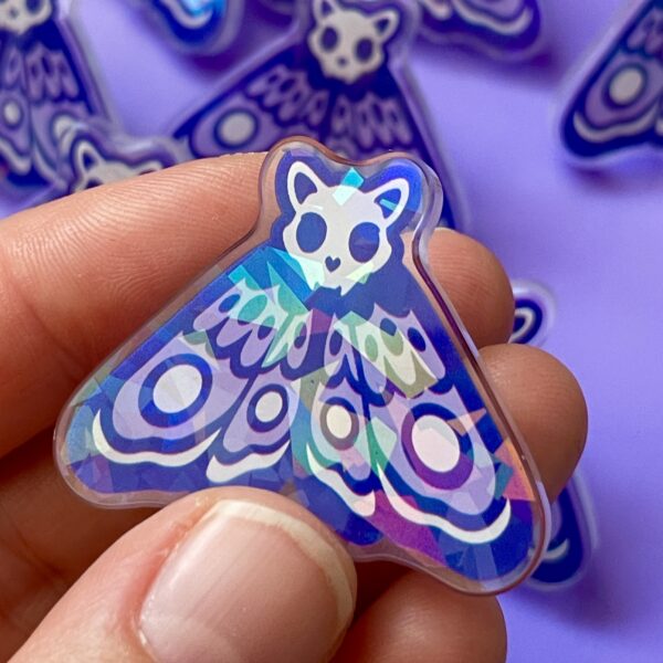 Holo Moth Pin