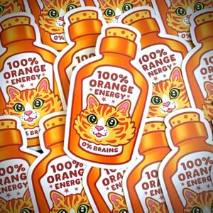 Orange Energy Sticker