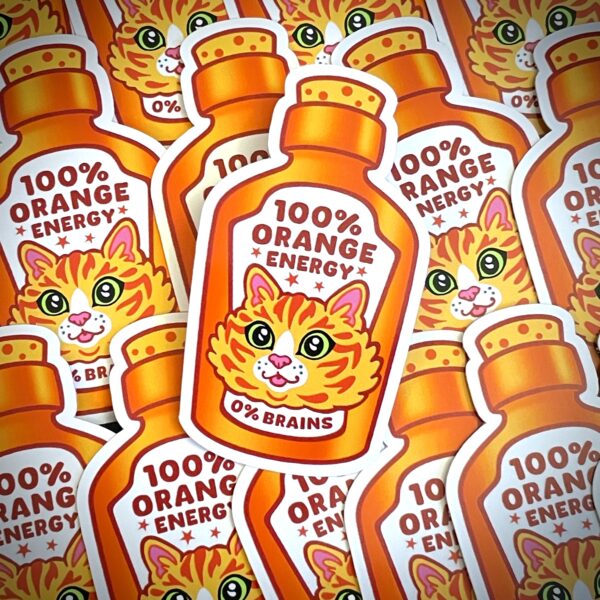 Orange Energy Sticker
